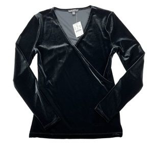 J. Crew Velvet Wrap top, NWT, XS